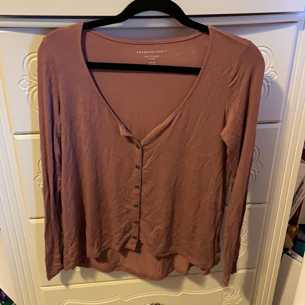 Pink soft and sexy button down shirt